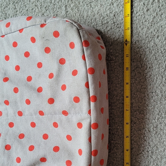 Gap crossbody tan/gray with orange polka dot large beach bag - Picture 11 of 12